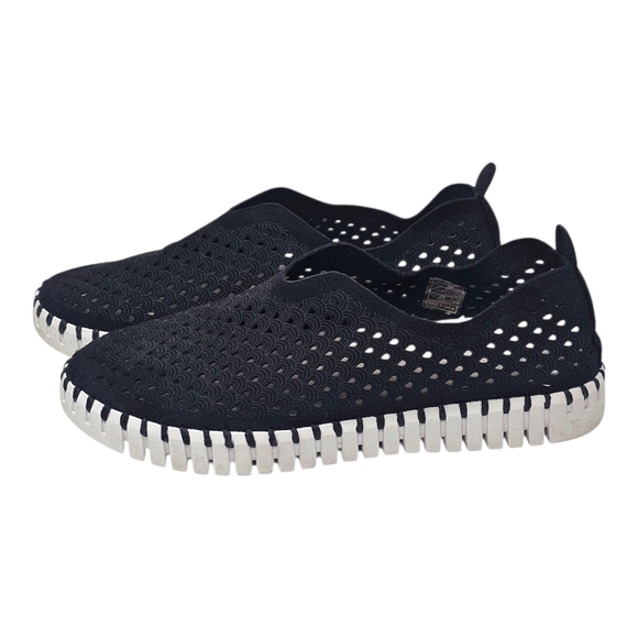 Ilse Jacobsen Shoes - Ilse Jacobsen Tulip Shoes Women's 39 / 8.5 Black Slip On Flat Loafers Sneakers